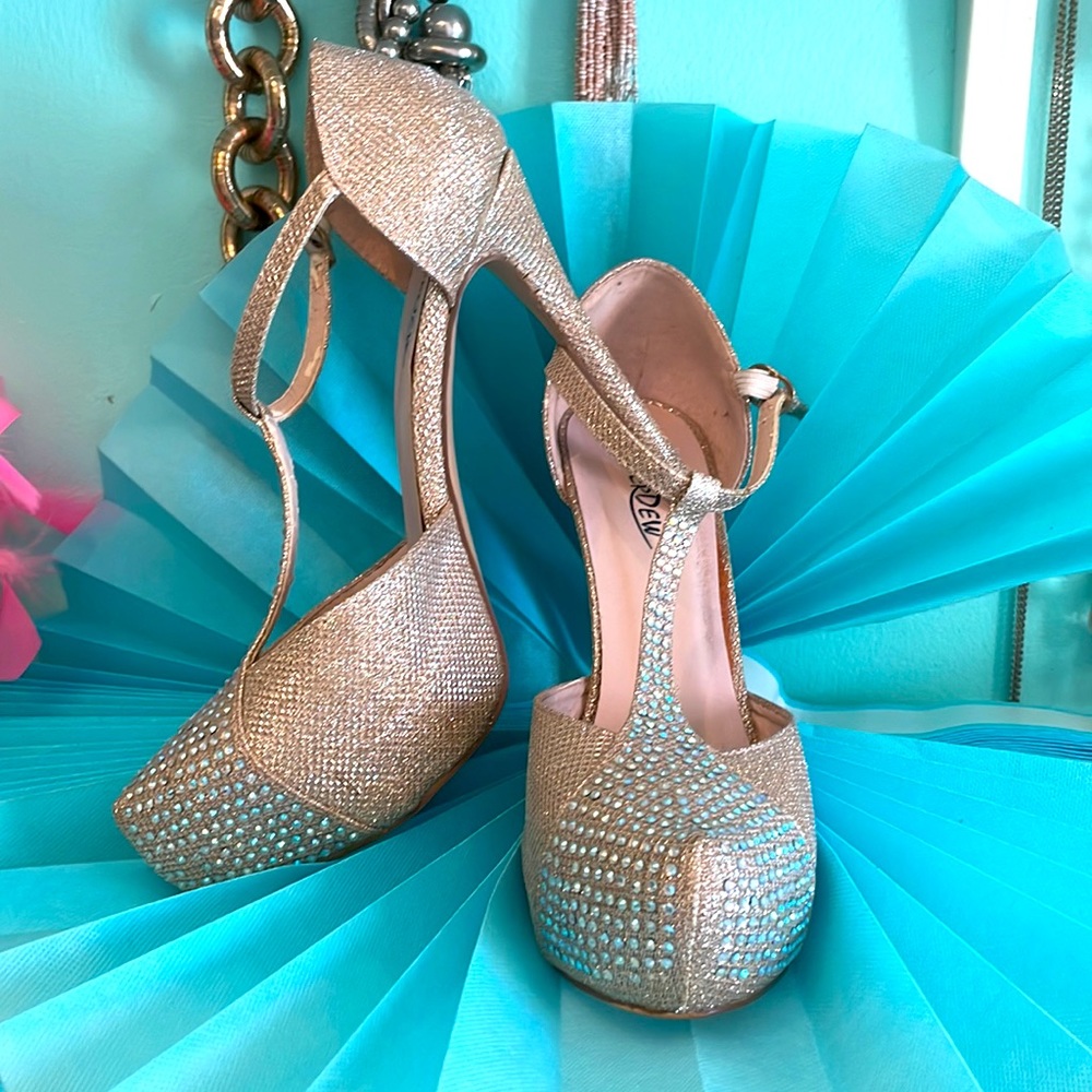 Rhinestone platform heels